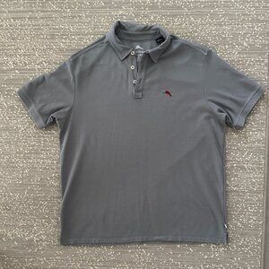 Tommy Bahama Island ZONE Grey Polo Shirt Size L/G